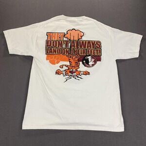 VTG Florida State Seminoles Shirt Men LG White NCAA Football 2004 Tee Clemson SC